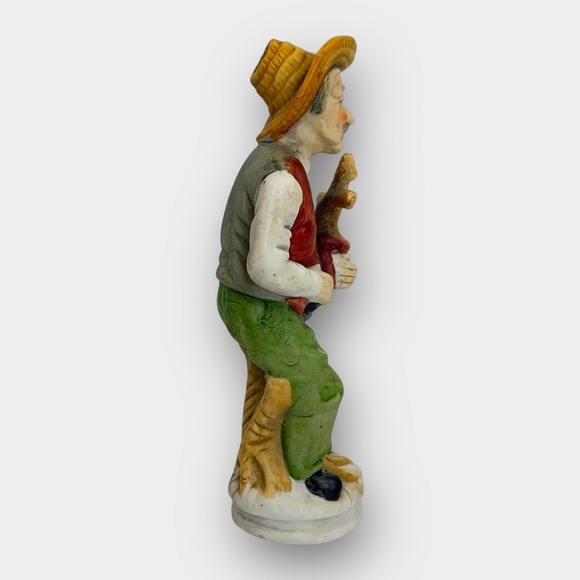 Vintage Chalkware Religious Figurine Statue – Folk Art Collectible (Cracked) - Picture 2 of 12